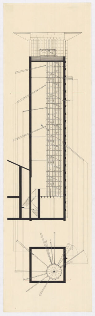 Four Plazas for Leonforte  floor plan and section 1.