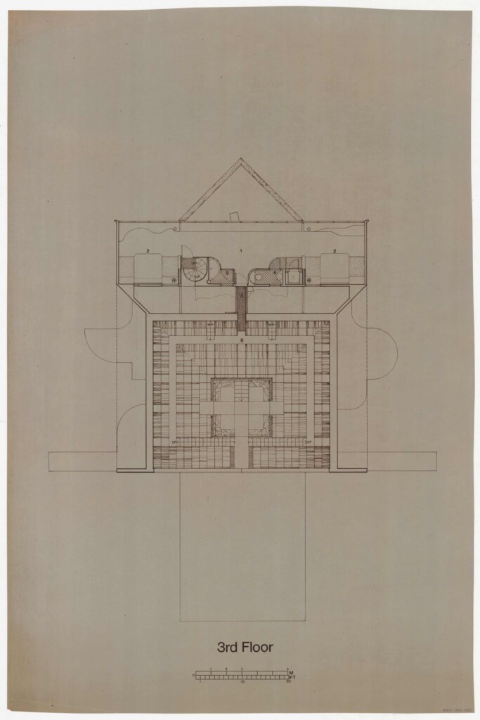 Third floor plan of Fountain House.