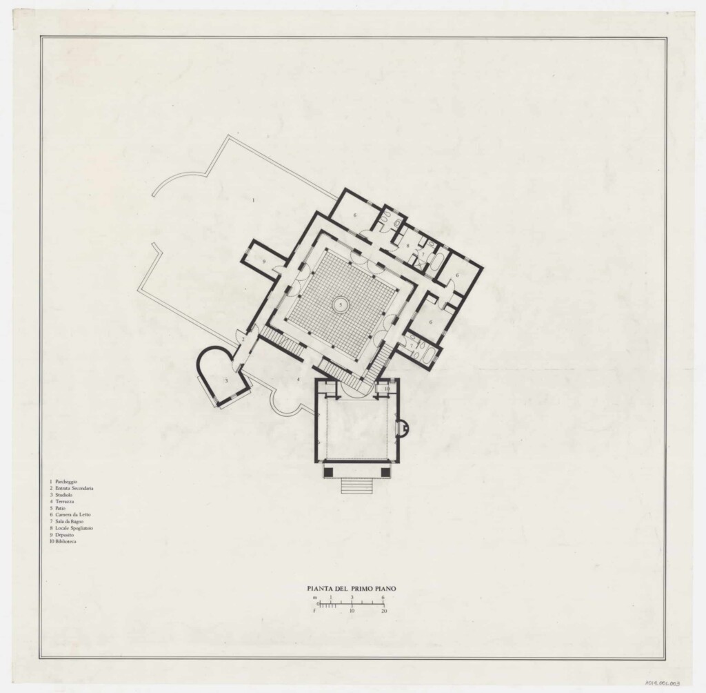 House in Pergusa first floor plan.