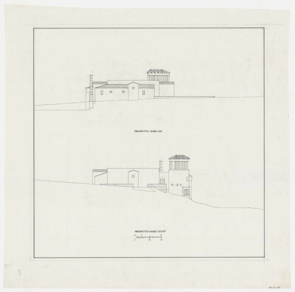 House in Pergusa Northeast and Northwest Elevations.