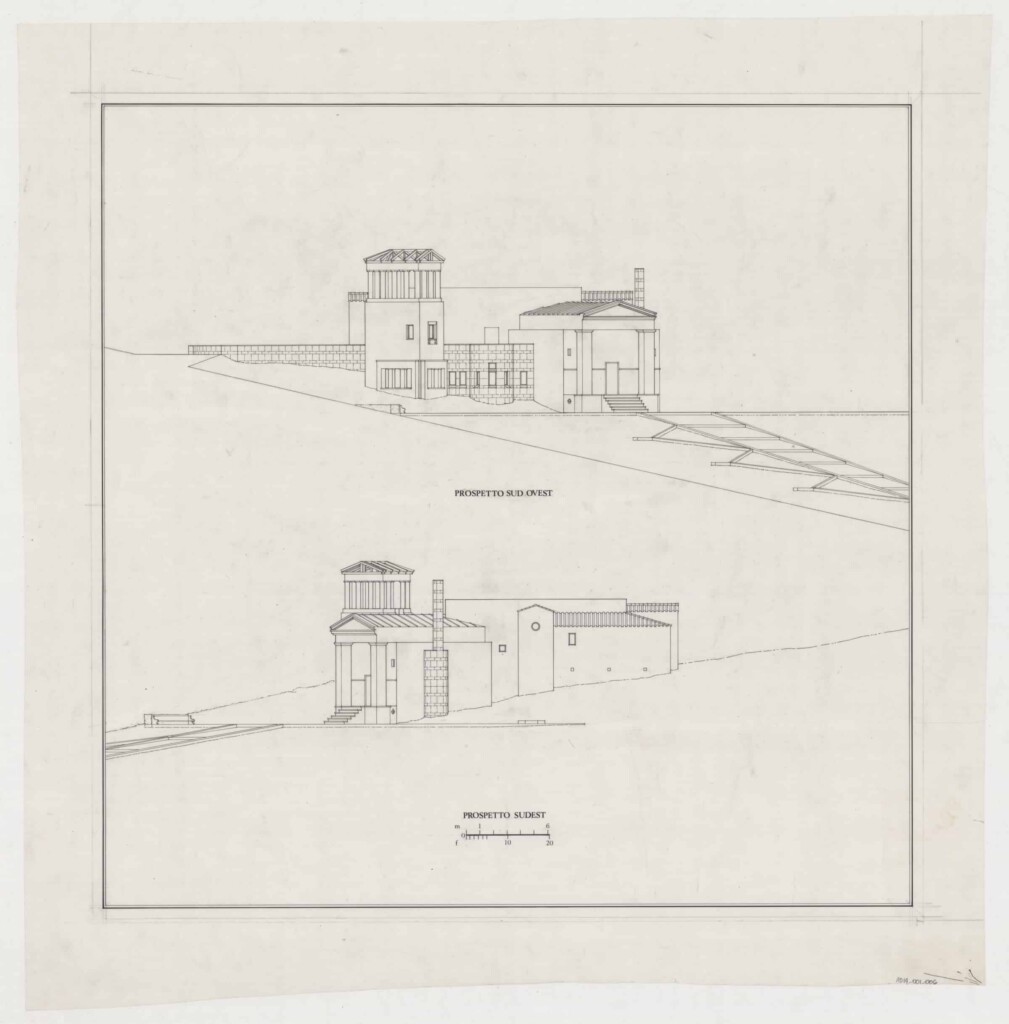 House in Pergusa Southwest and Southeast elevations.