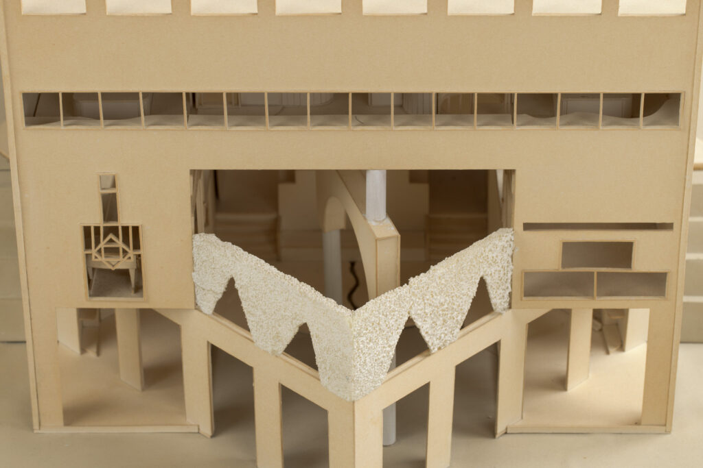 fountain house model front detail.
