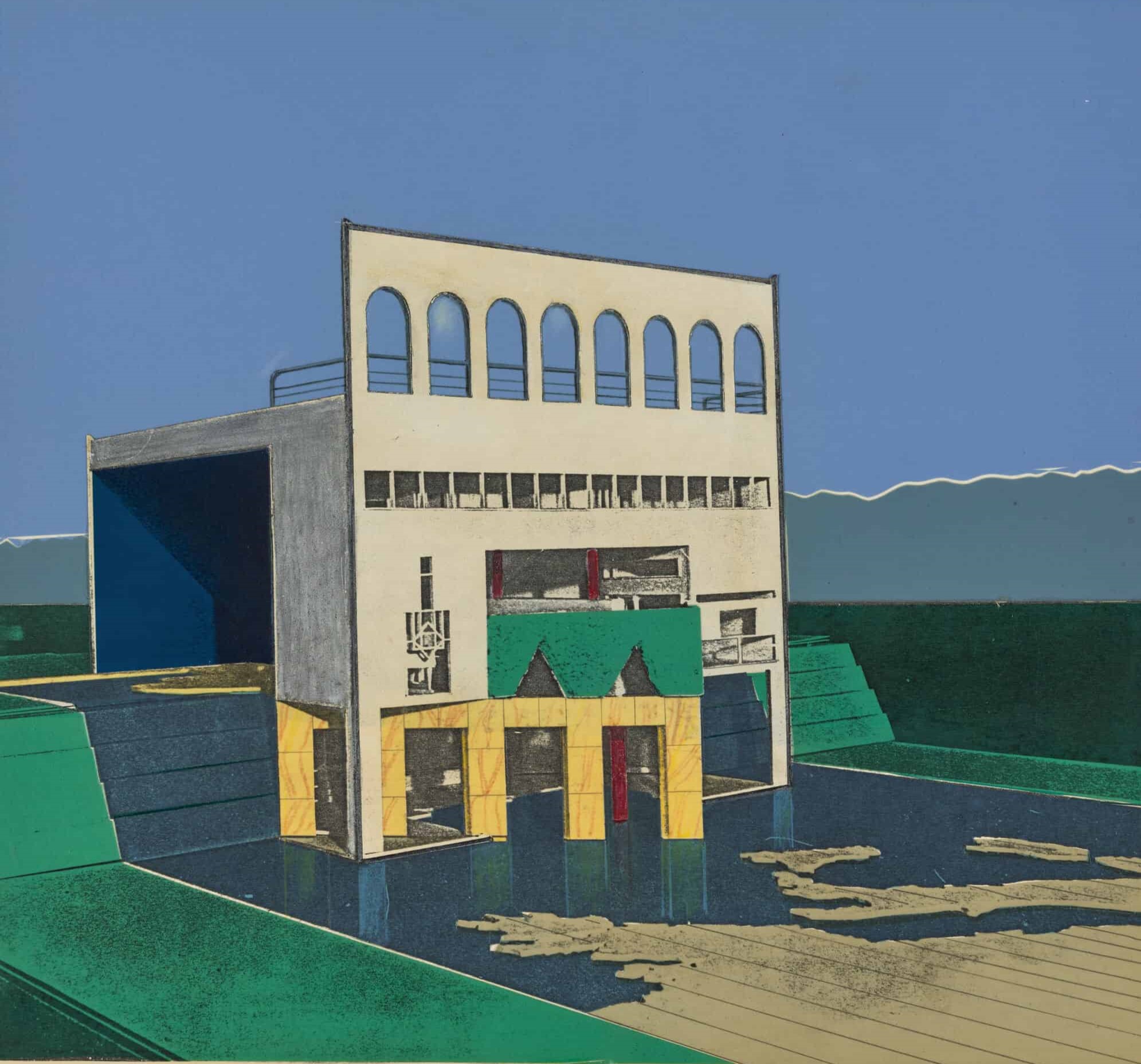 fountain house prismcolor drawing of an exterior perspective.