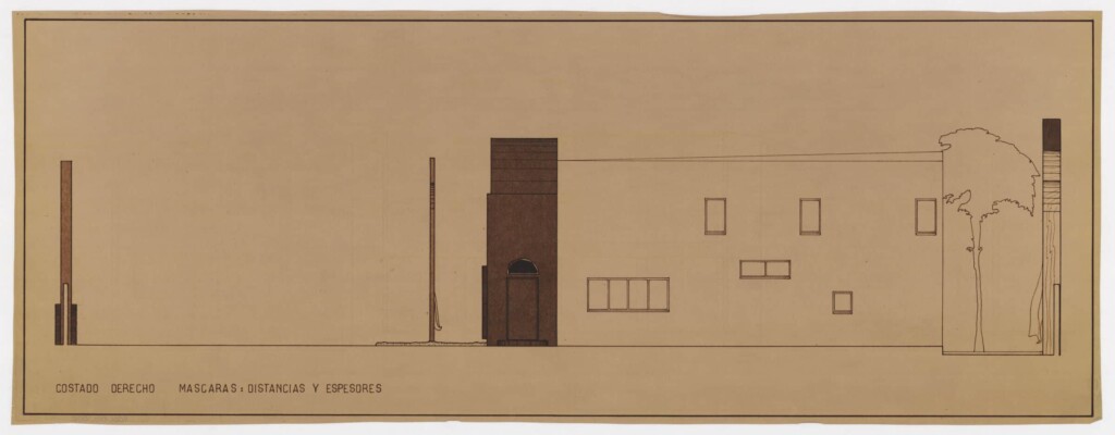 Reprographic image of right side elevation of Facade House.