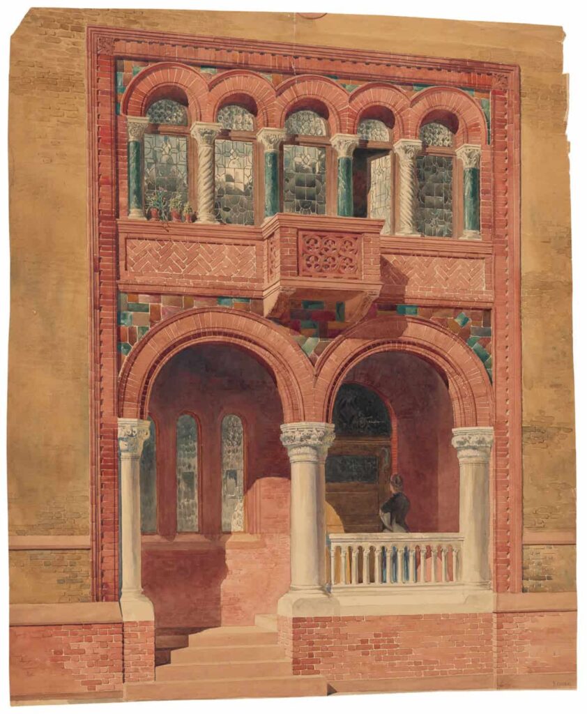 Proposal for the Alexander Orr Residence, Troy, New York (with Renaissance porch).