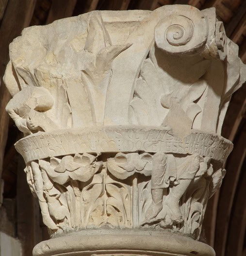 Cast of a capital from the apse hemicycle of the abbey church at Cluny.