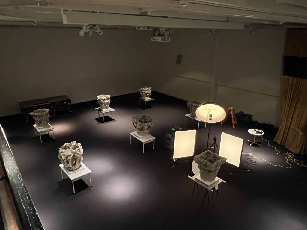 The eight capital casts were staged for scanning in the Graduate School of Design during a period of one week in 2022.