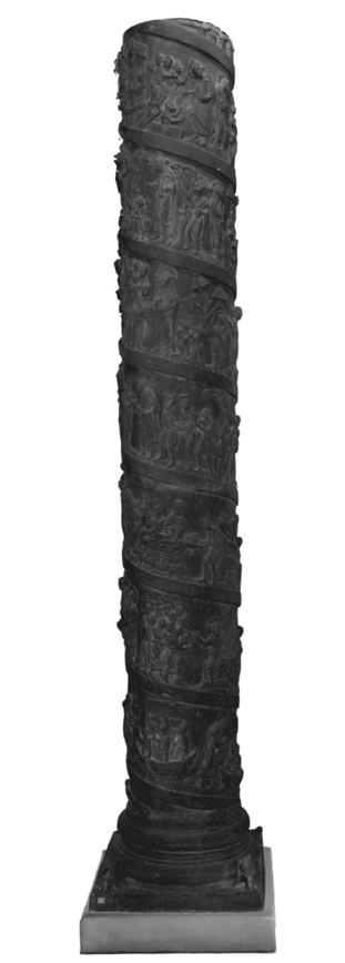 Replica of the Bernward Column (ca. 1020–1030) from the Church of St. Michael, Hildesheim, Germany.