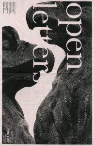 Cover for Open Letters Issue 6.