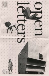 Cover for Open Letters Issue 7.
