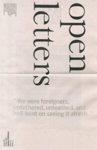Cover for Open Letters Issue 25.