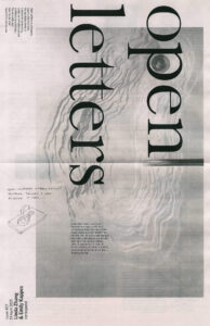 Cover for Open Letters Issue 27.