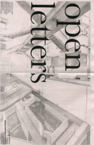 Cover for Open Letters Issue 34.