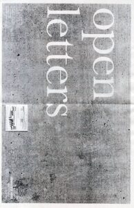 Cover for Open Letters Issue 36.