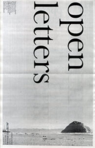 Cover for Open Letters Issue 39.