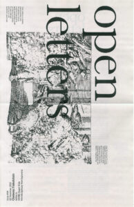 Cover for Open Letters Issue 44.
