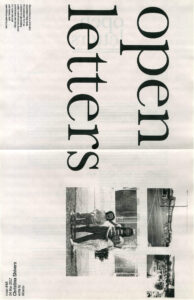 Cover for Open Letters Issue 48.