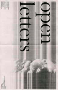 Cover for Open Letters Issue 49.