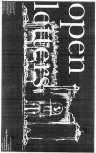 Cover for Open Letters Issue 60.