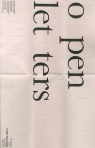 Cover for Open Letters Issue 69.