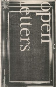 Cover for Open Letters Issue 70.