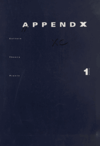 Issue 1 cover of APPENDX.