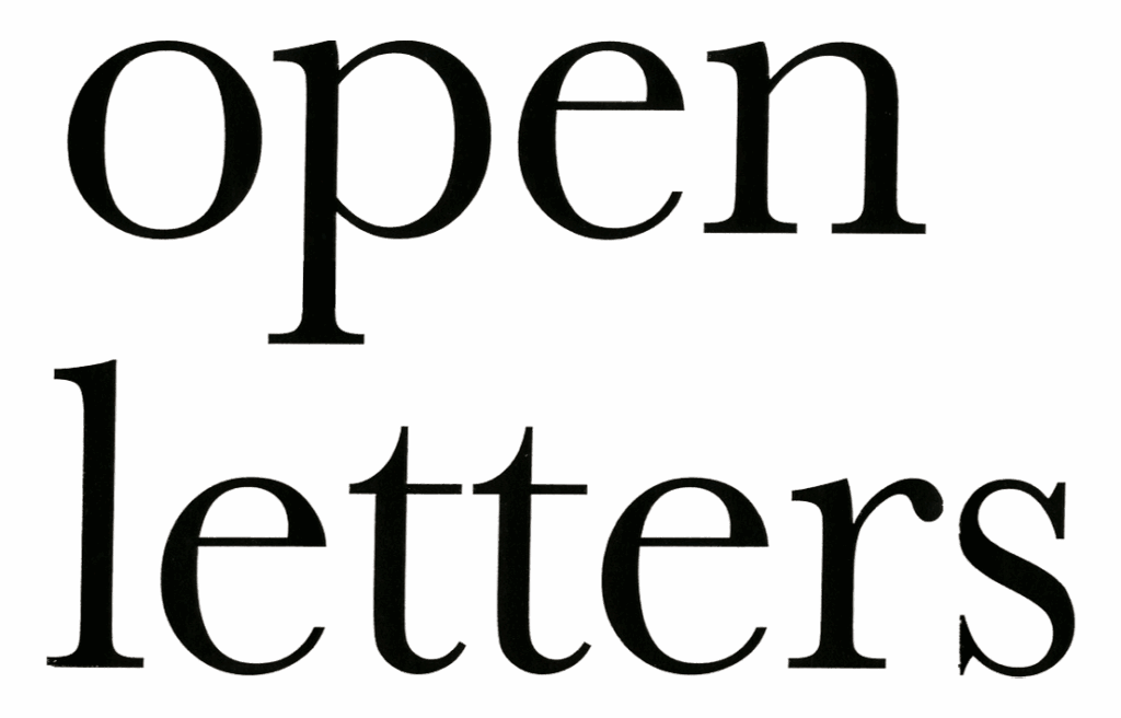 Open Letters Cover Text.