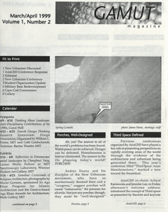 Cover for Gamut first iteration second issue.