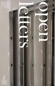 Cover for Open Letters Issue 82.