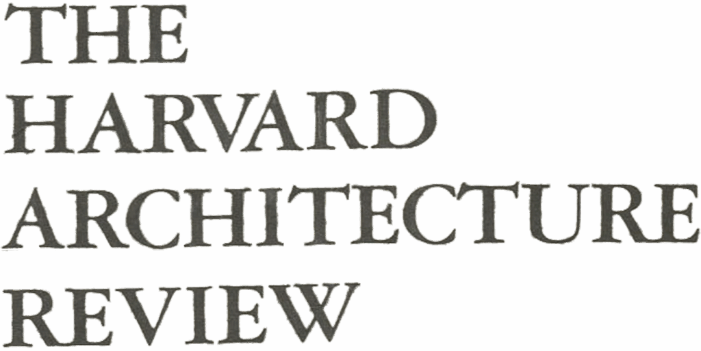 Cover text for the harvard architecture review.