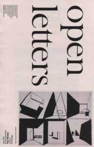 Cover for Open Letters Issue 90.