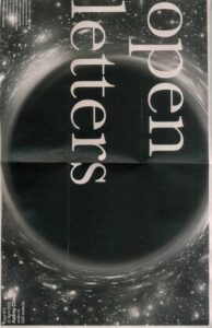 Cover for Open Letters Issue 73.