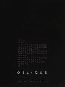 Cover for issue 3 of Oblique.