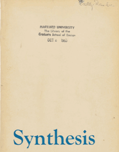 Publication cover for Synthesis Issue 1.