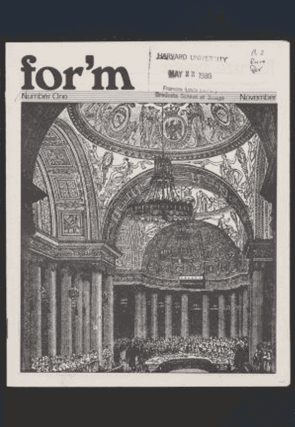 Form first issue cover for the landing page.