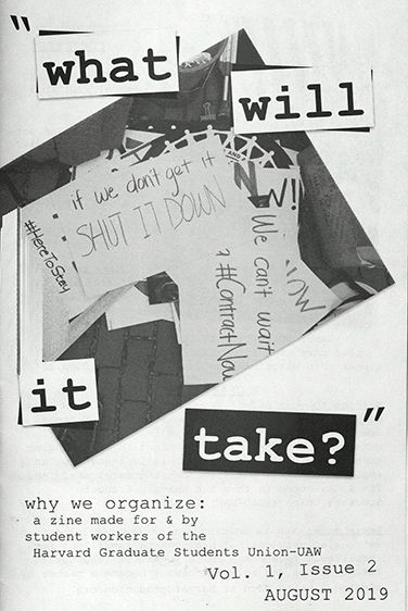 Cover for Volume 1, second issue of Why We Organize Zine.