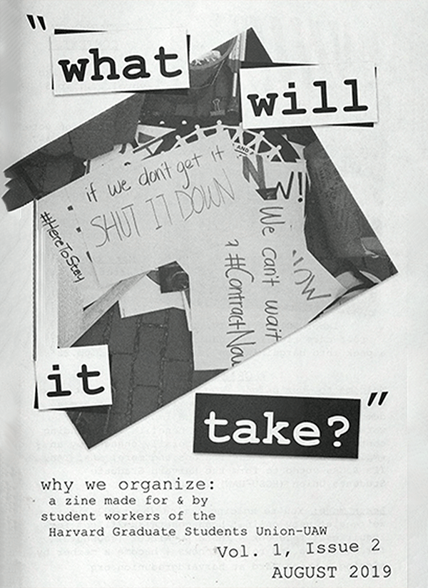 Cover for Volume 1, second issue of Why We Organize Zine.
