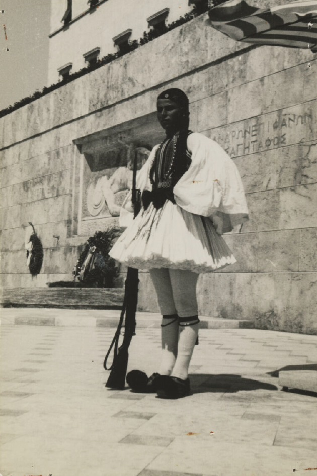 Site photograph of Athens with local woman.