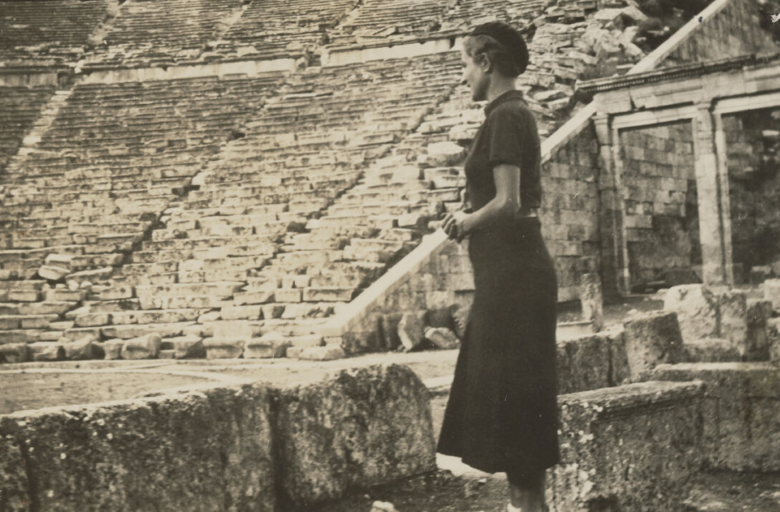 Site photograph of Athens with female participant.