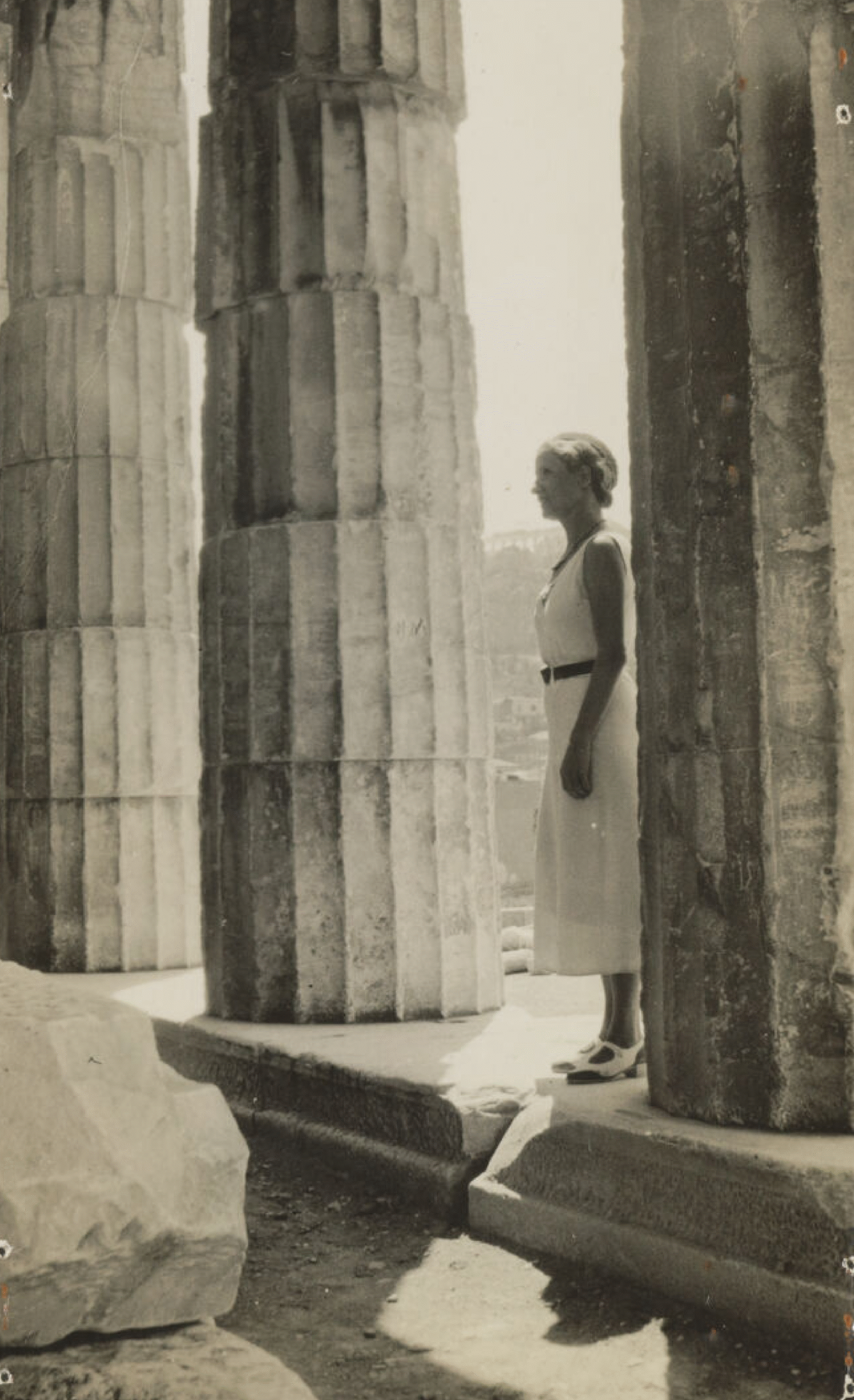 Site photograph of Athens with female participant.