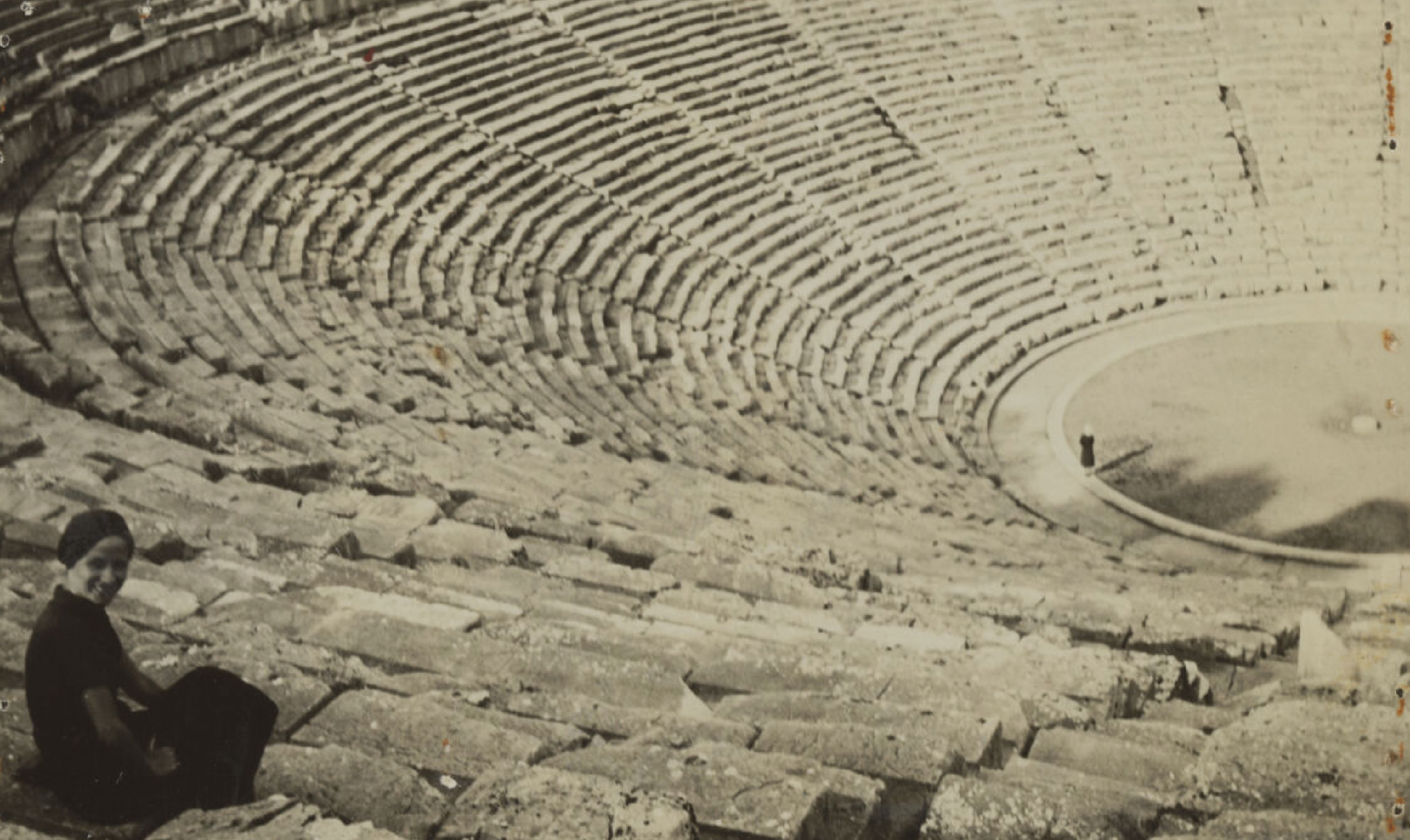 Site photograph of Athens with female participant.
